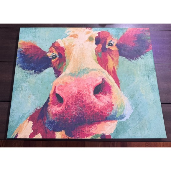 General Motors Other - Dollar General DG Canvas COW Painting Farmhouse Decor Wall Picture 16 X 20